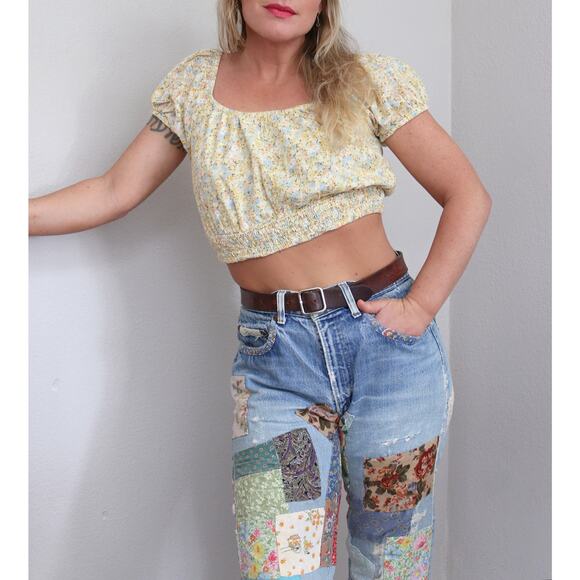 Early 1980s Vintage Levi's USA Made 505 Hand Patched Jeans Women's SM MD 31" 32" - Picture 7 of 11